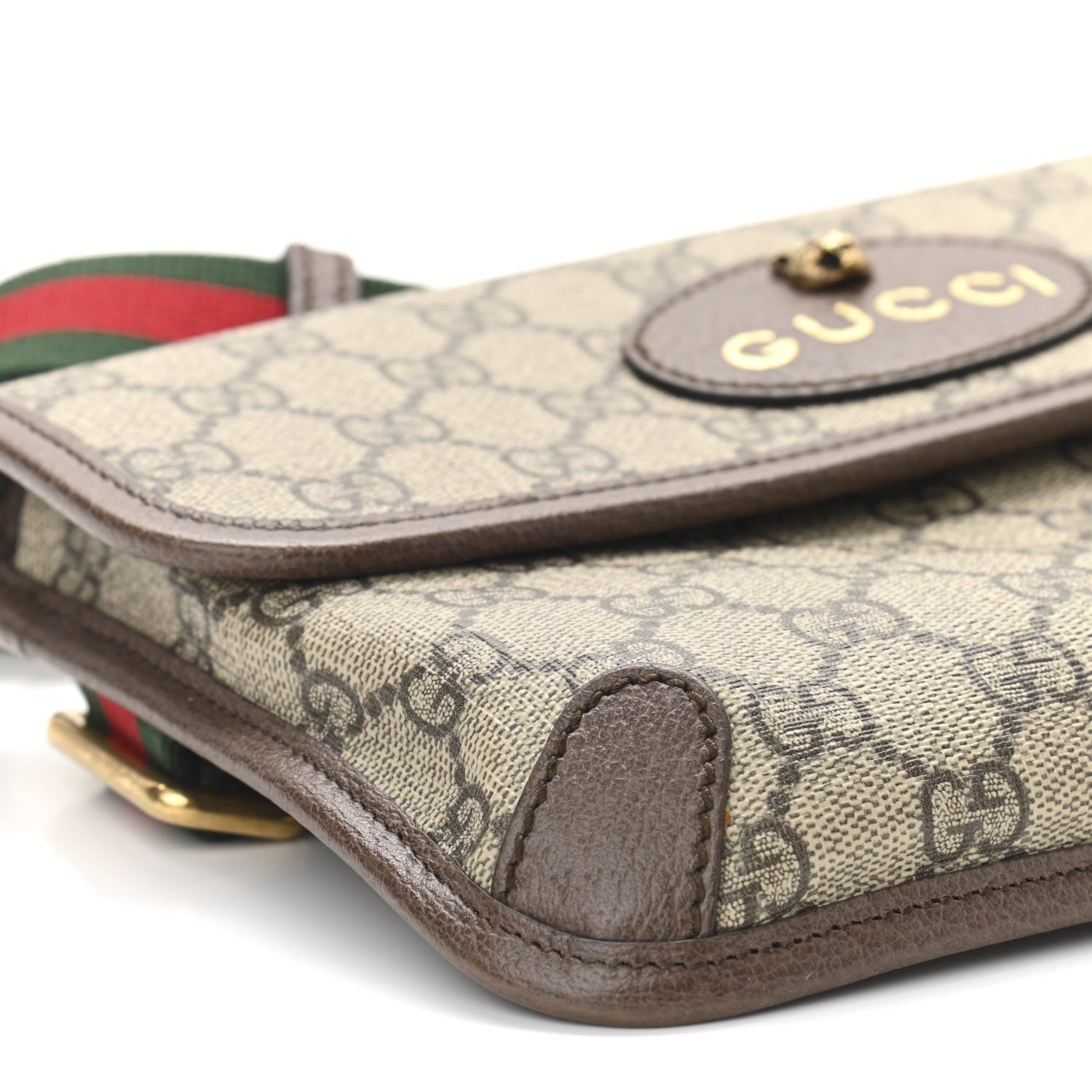 Gucci GG Supreme Monogram Neo Vintage Web Belt Bag Brown 10 of 12