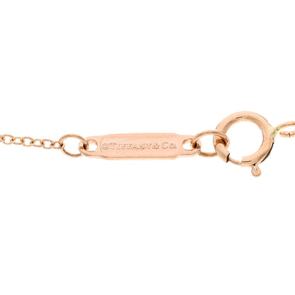 Tiffany 18K Rose Gold Diamond Small T Smile Pendant Necklace 4 of 4