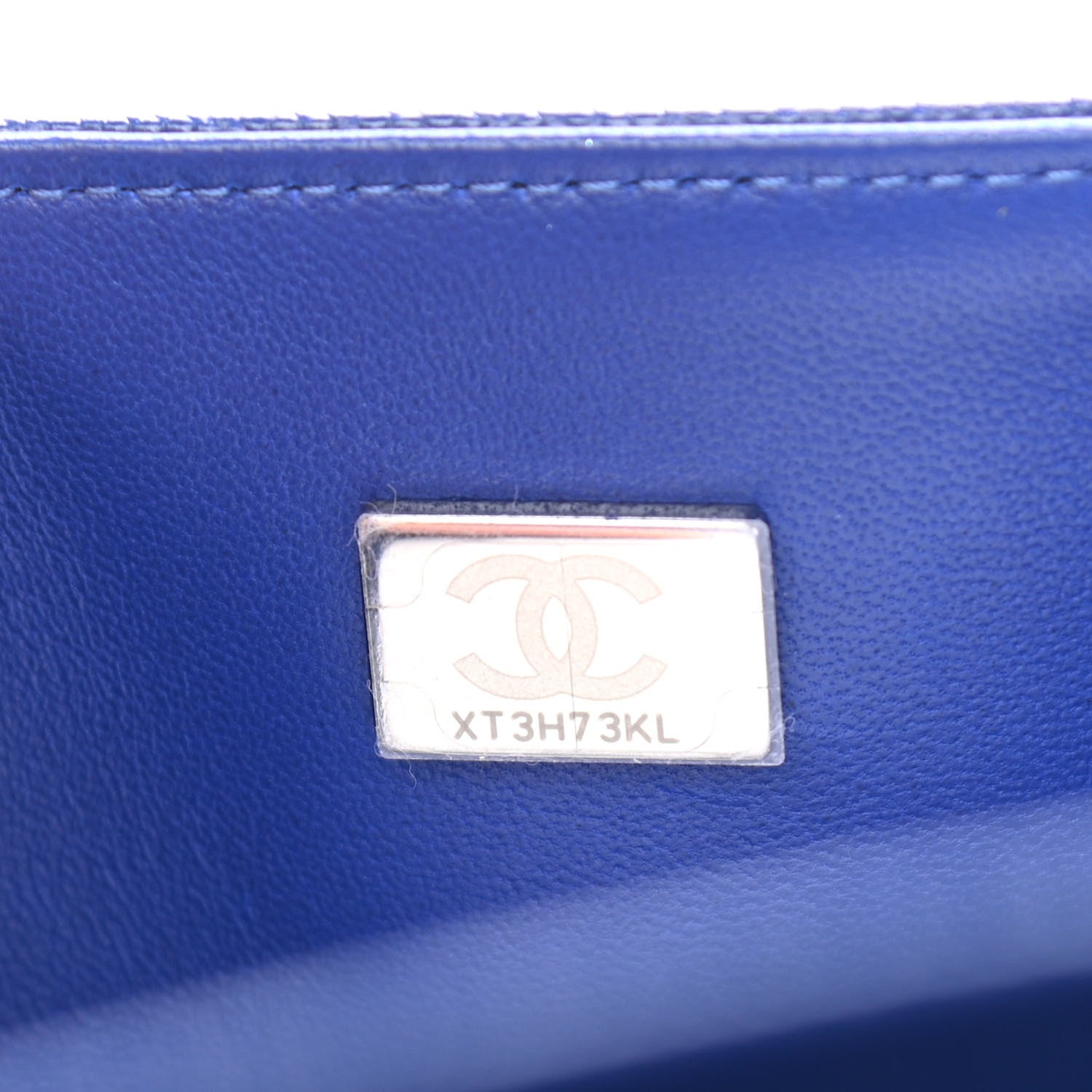 Chanel Caviar Quilted Medium Double Flap Blue 6 of 9