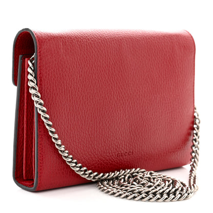 Gucci Calfskin Mini Dionysus Chain Wallet Hibiscus Red 3 of 10