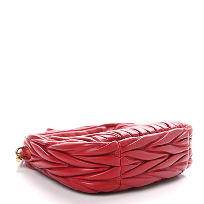 Miu Miu Nappa Matelasse Wander Hobo Fuoco 4 of 9