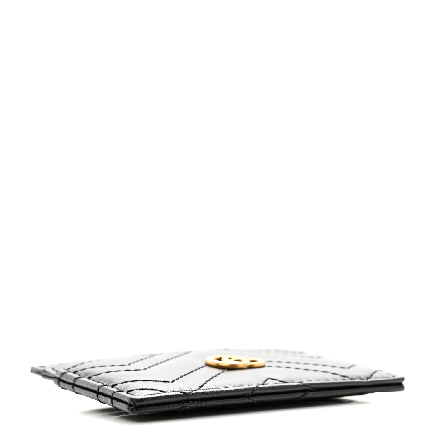 Gucci Calfskin Matelasse GG Marmont Card Holder Black 4 of 9