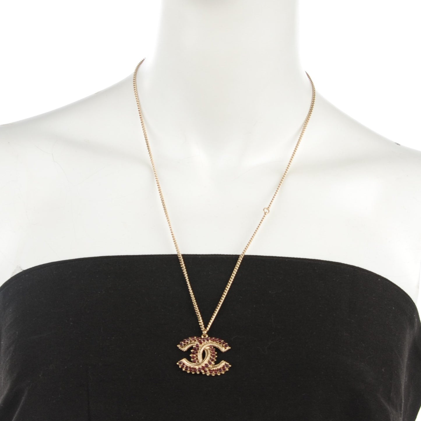 Resin CC Pendant Necklace Gold