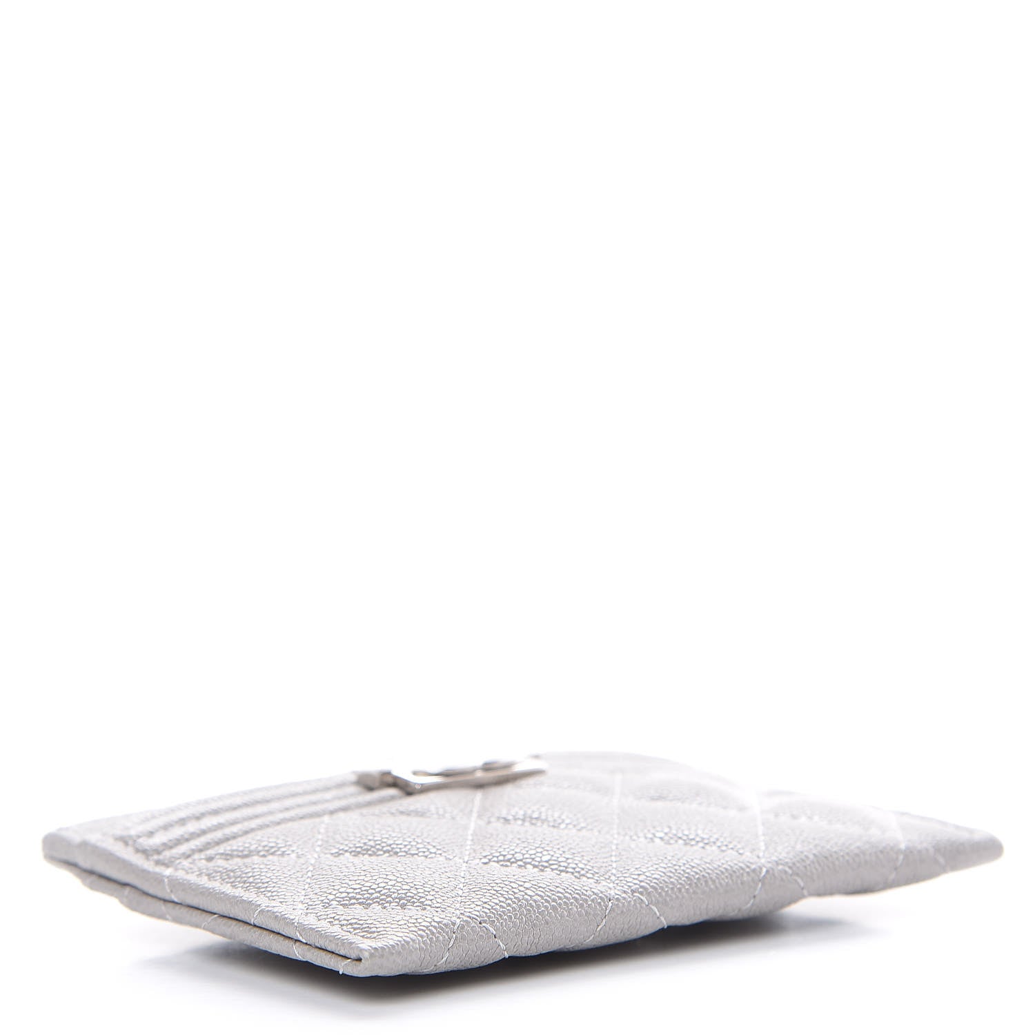Chanel Caviar Quilted Boy Card Holder Grey 4 of 10