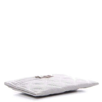 Chanel Caviar Quilted Boy Card Holder Grey 4 of 10