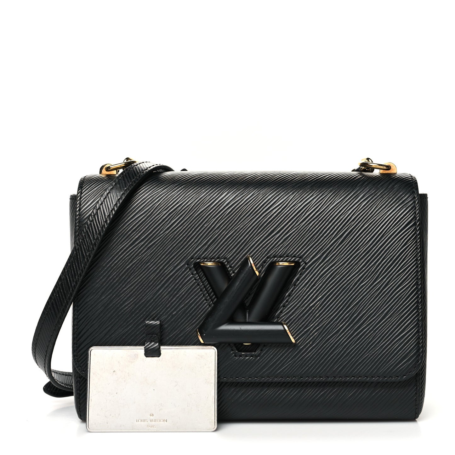 Epi Twist Shoulder Bag MM Matte Black Gold