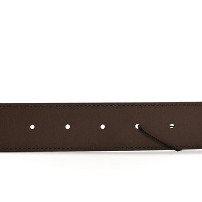Gucci Smelit Calfskin Mens Interlocking G 35mm Belt 90 36 New Acero 4 of 5