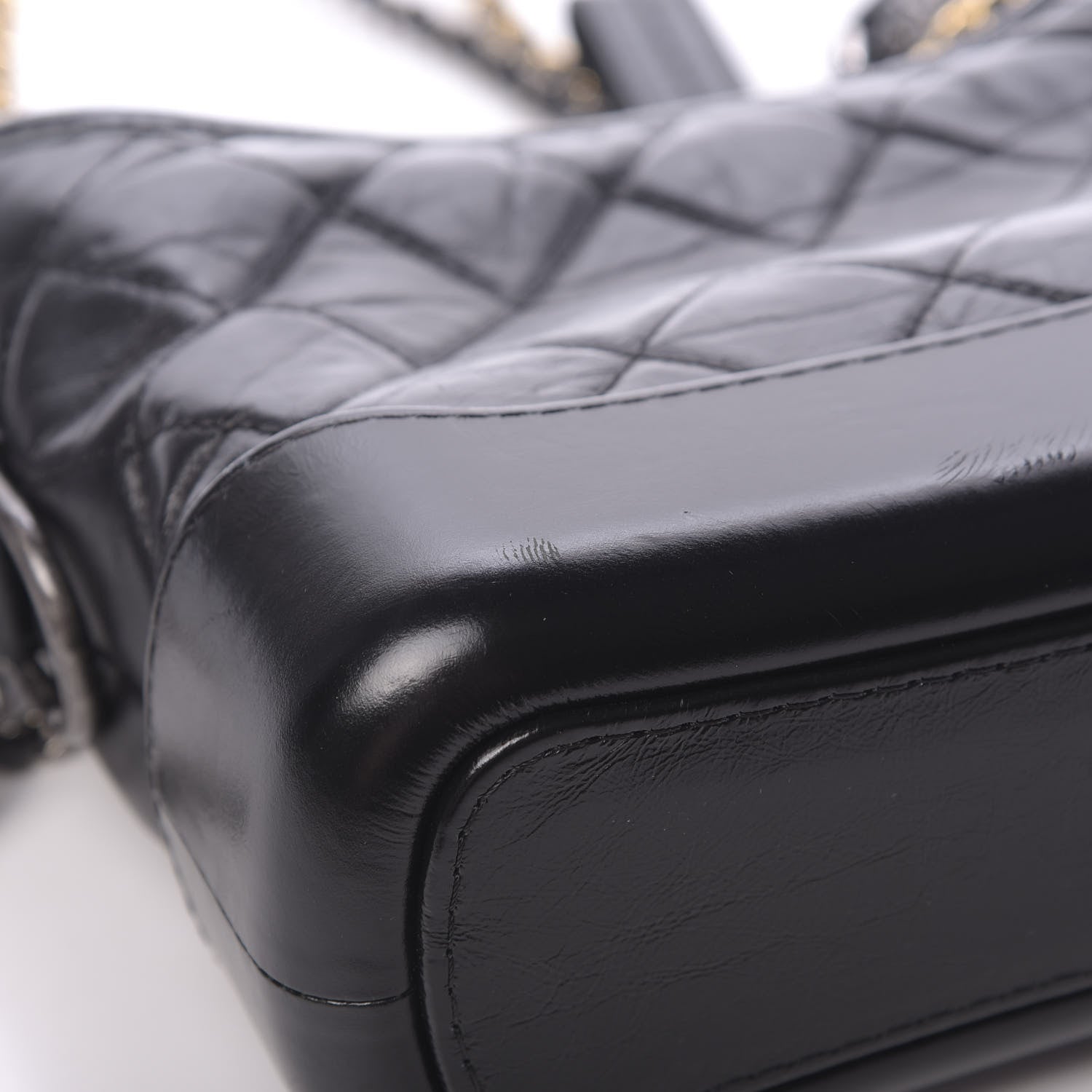 Chanel Aged Calfskin Quilted Small Gabrielle Hobo Black 11 of 12