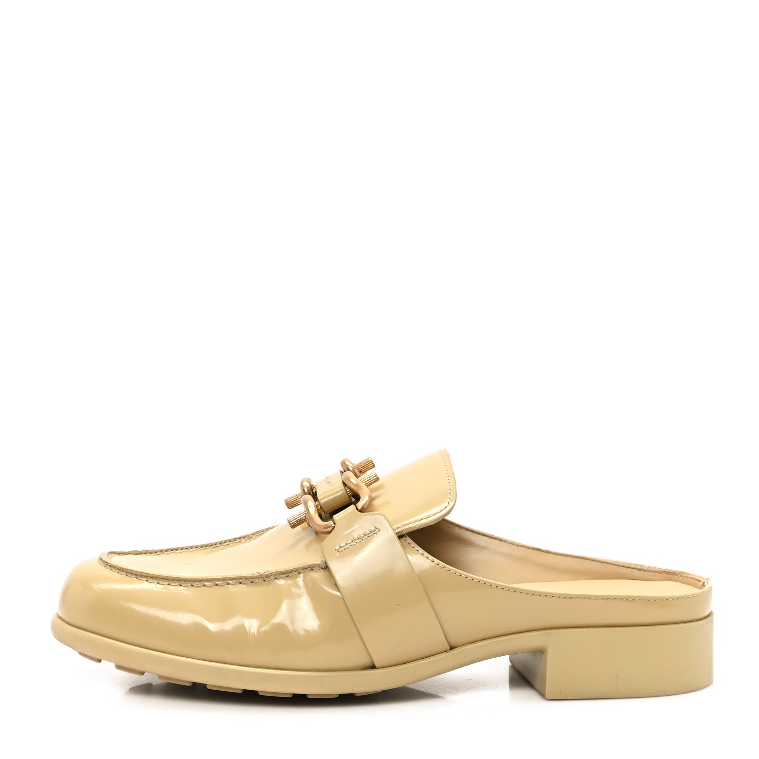Bottega Veneta Soft Vinyl Calfskin Monsieur Loafers 39.5 Cane Sugar 1 of 9