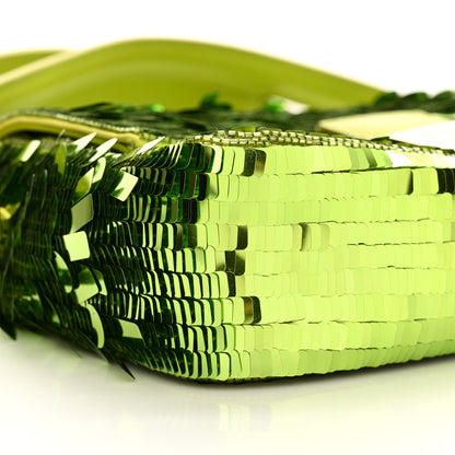 Fendi Sequin Paillettes Vitello Grace Sex and the City Baguette Wasabi 8 of 9