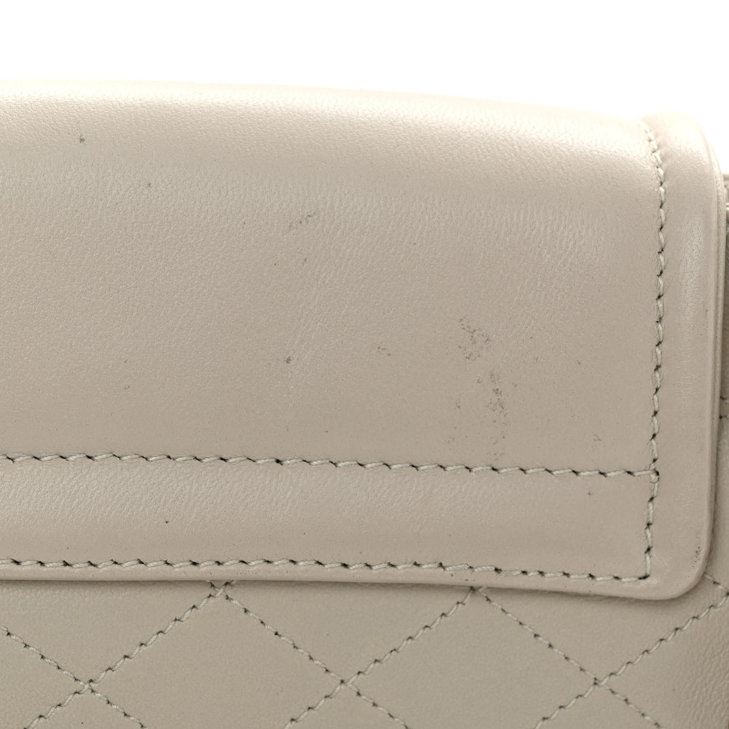 Saint Laurent Lambskin Quilted Monogram Mini Nolita Blanc Vintage 10 of 10