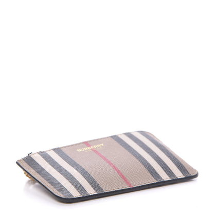 Burberry E-Canvas Calfskin Icon Stripe Zip Coin Case Archive Beige 4 of 6