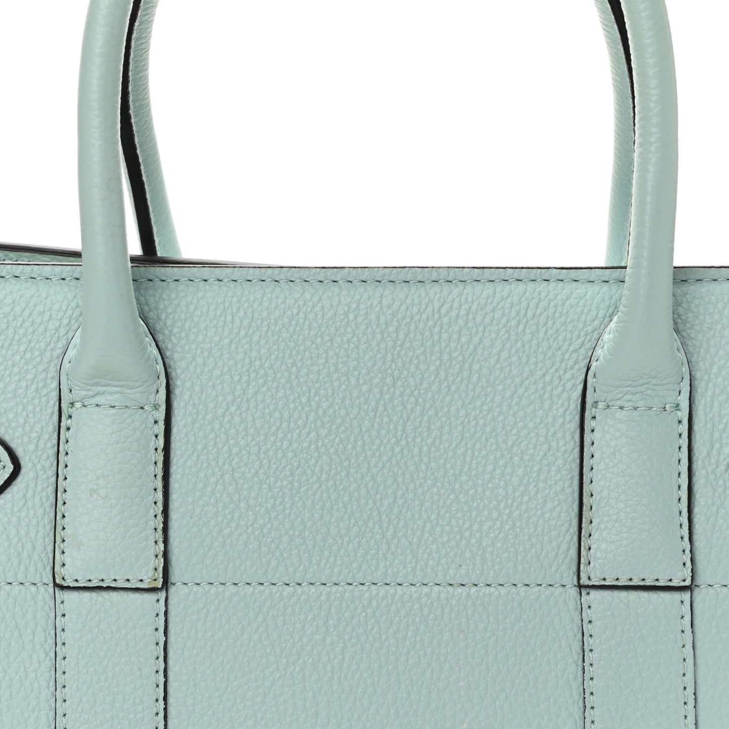 Small Classic Grain Small Bayswater Zip Tote Light Antique Blue