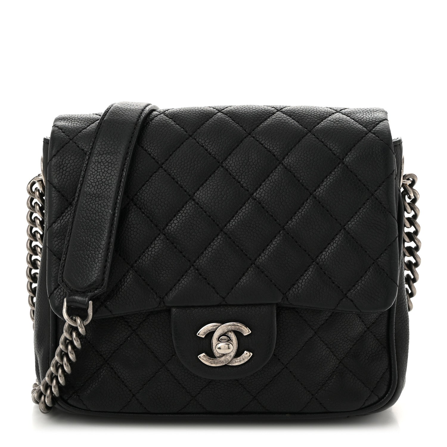 Chanel Caviar Quilted Small Rock In Rome Flap Black 1 of 10