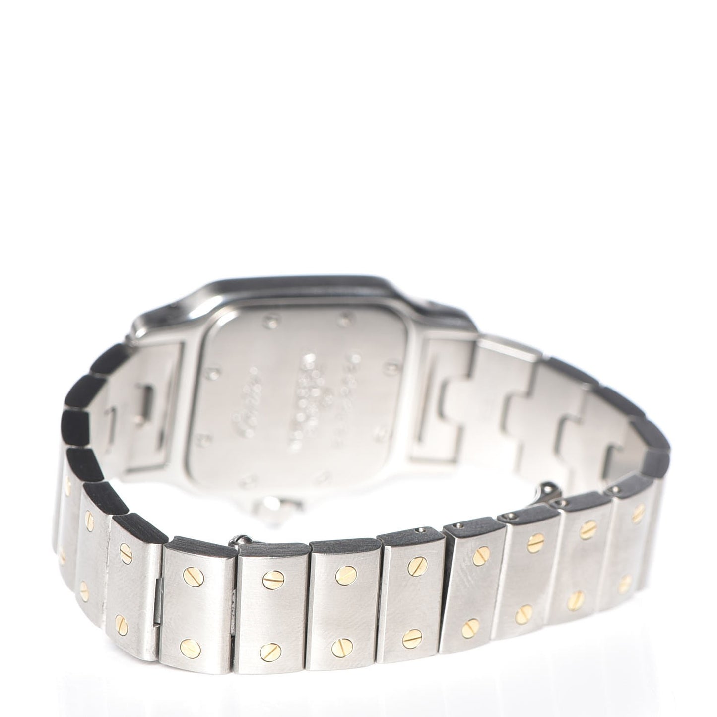 Stainless Steel 18K Yellow Gold 24mm Santos De Cartier Galbee Quartz Watch