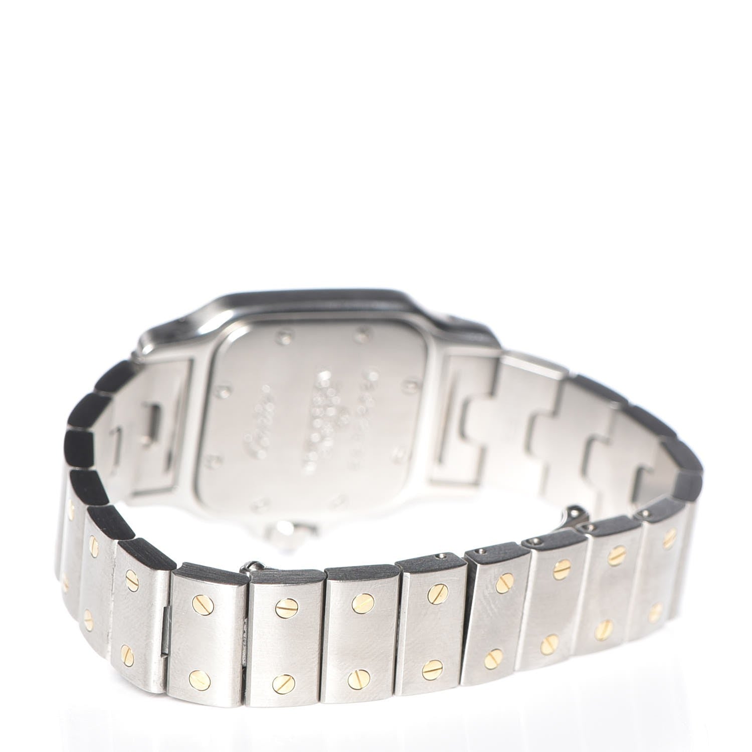 Cartier Stainless Steel 18K Yellow Gold 24mm Santos De Cartier Galbee Quartz Watch 4 of 13