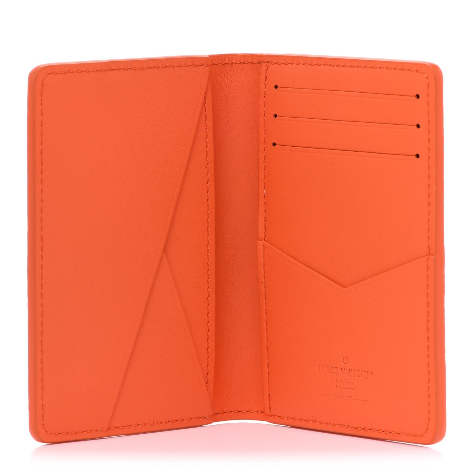 Louis Vuitton Grained Calfskin Pocket Organizer Orange 5 of 7