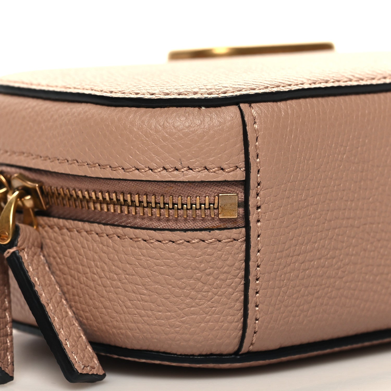 Valentino Garavani Grainy Calfskin VLogo Top Handle Camera Bag Crossbody Rose Cannelle 8 of 10