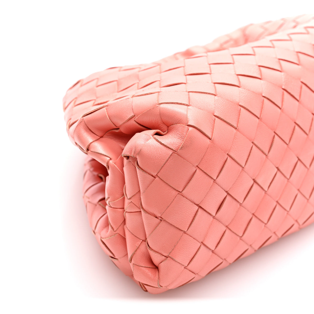 Nappa Maxi Intrecciato The Pouch Oversized Clutch Peach