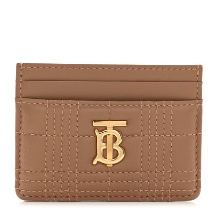 Burberry Lambskin Quilted Small Lola Card Holder Camel 1 of 7