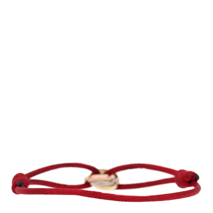 Cartier 18K Pink Yellow White Gold Trinity Cord Bracelet Red 2 of 4