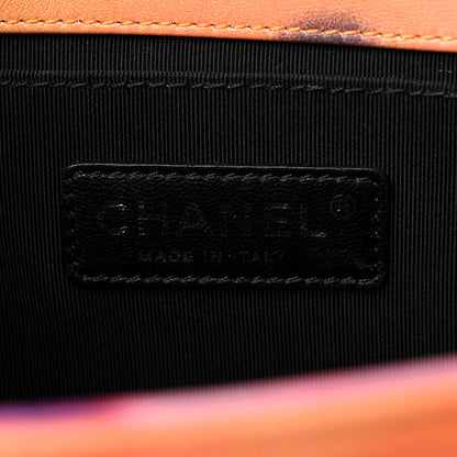 Chanel Printed Lambskin Quilted Medium Flower Power Boy Flap 6 of 12