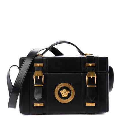 Versace Calfskin Medusa Vanity Train Case Black 1 of 8