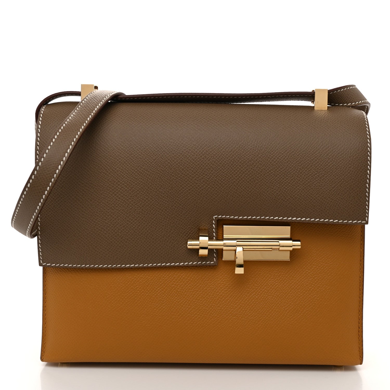 Hermes Epsom Bi-Color Verrou 21 Sesame Etoupe 1 of 10