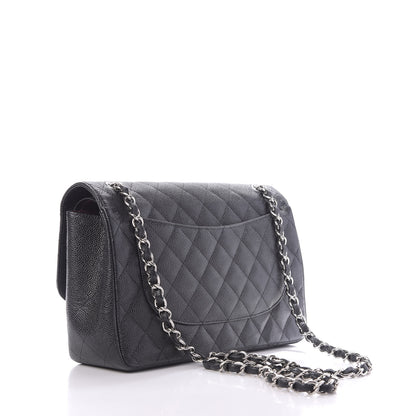 Chanel Caviar Quilted Jumbo Double Flap Black 3 of 12