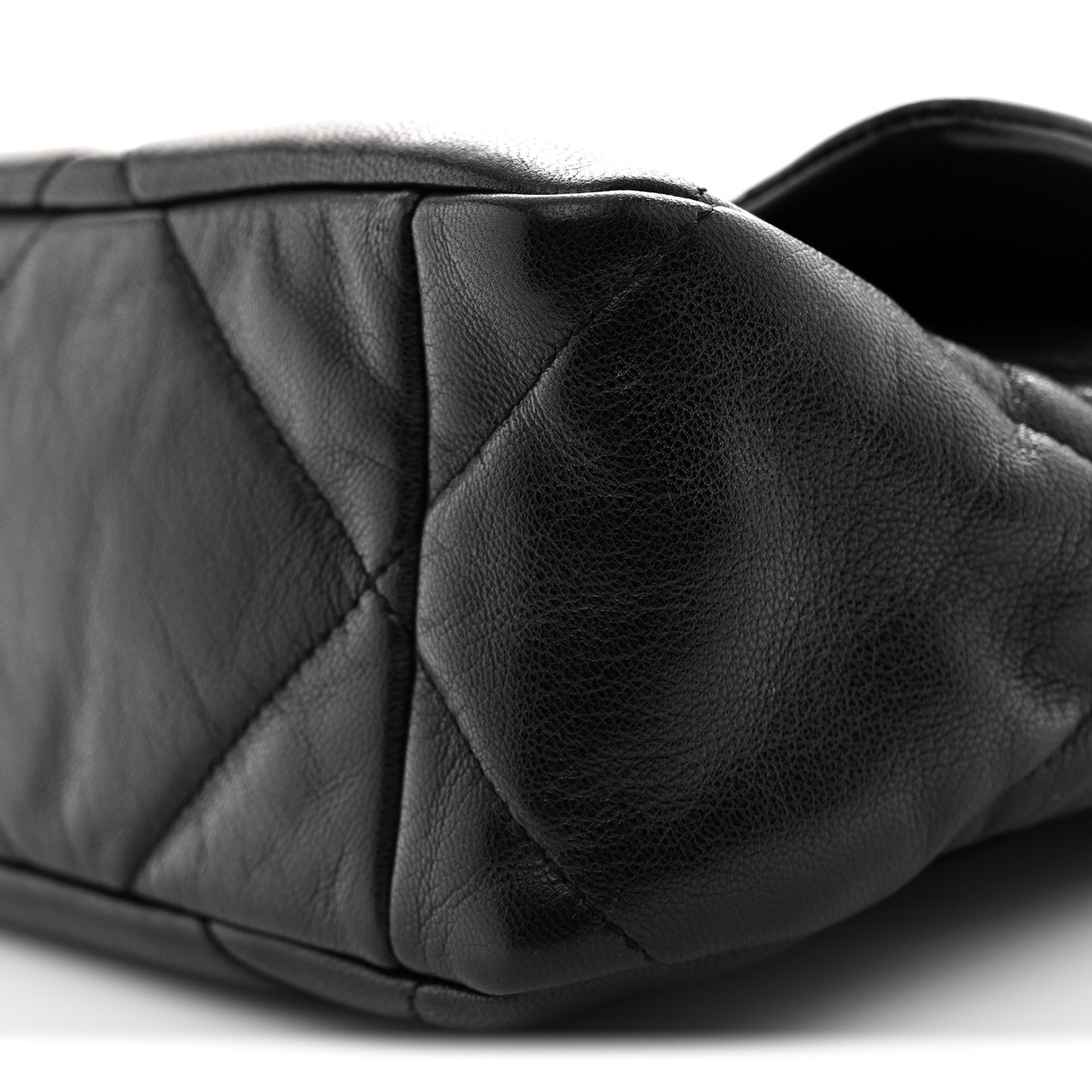Goatskin Quilted Large Chanel 19 Flap Black