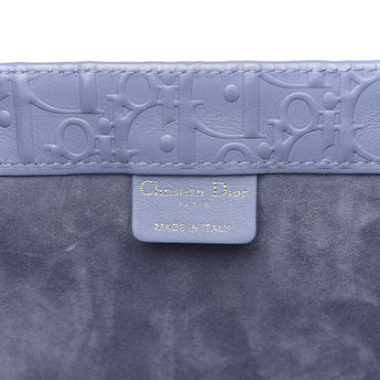 Christian Dior Oblique Calfskin Embossed Book Tote Denim Blue 6 of 11