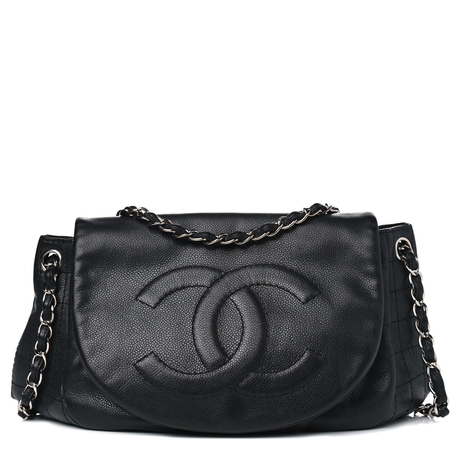 Chanel Caviar Half Moon Large Flap Black 1 of 6