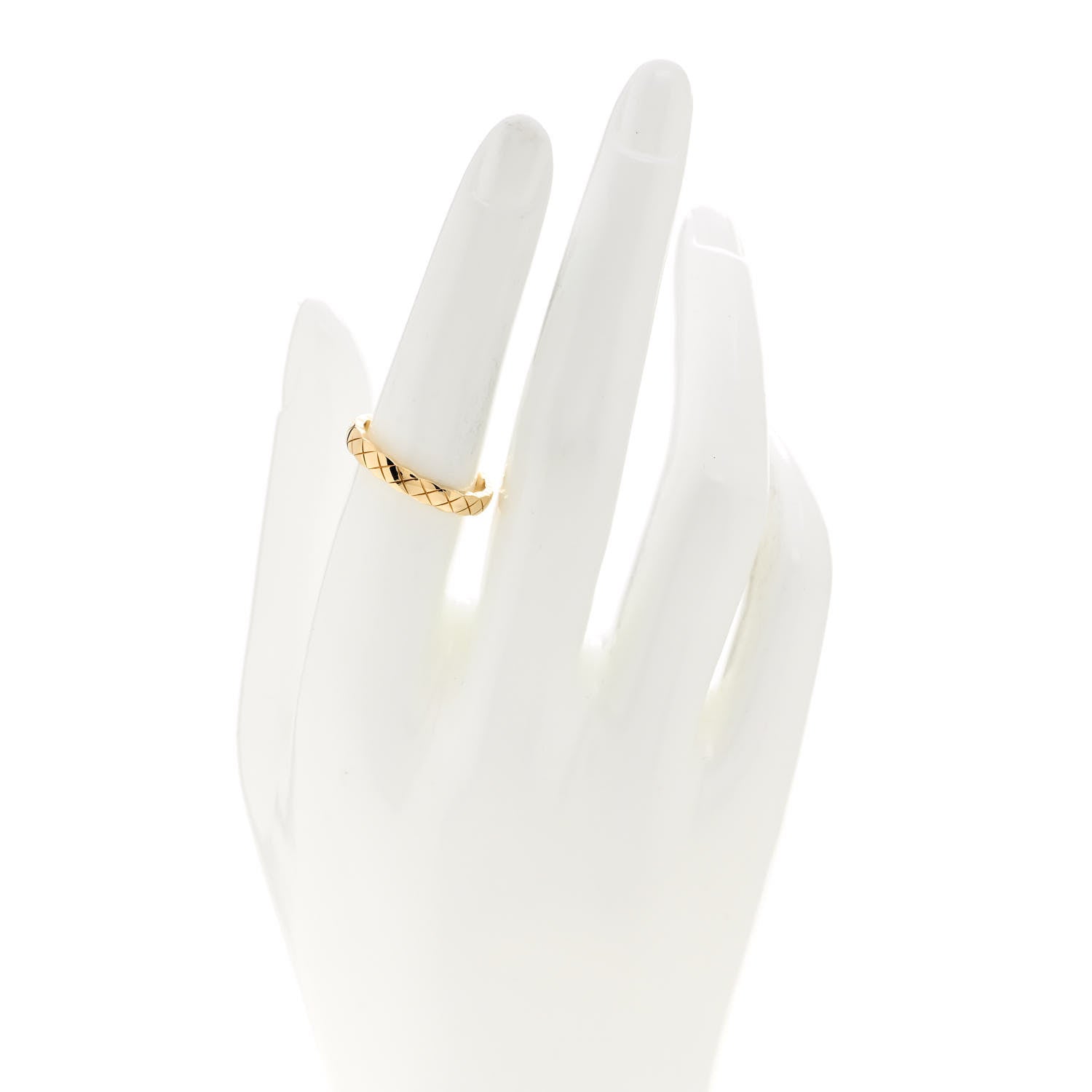 Chanel 18K Yellow Gold Mini Coco Crush Ring 55 7.25 2 of 5
