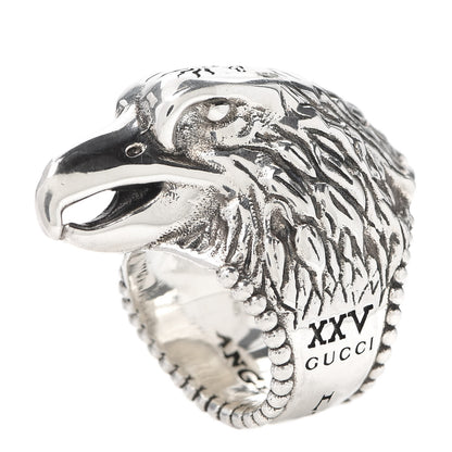 Gucci Sterling Silver Large Anger Forest Eagle Head Ring 53 6.25 1 of 5