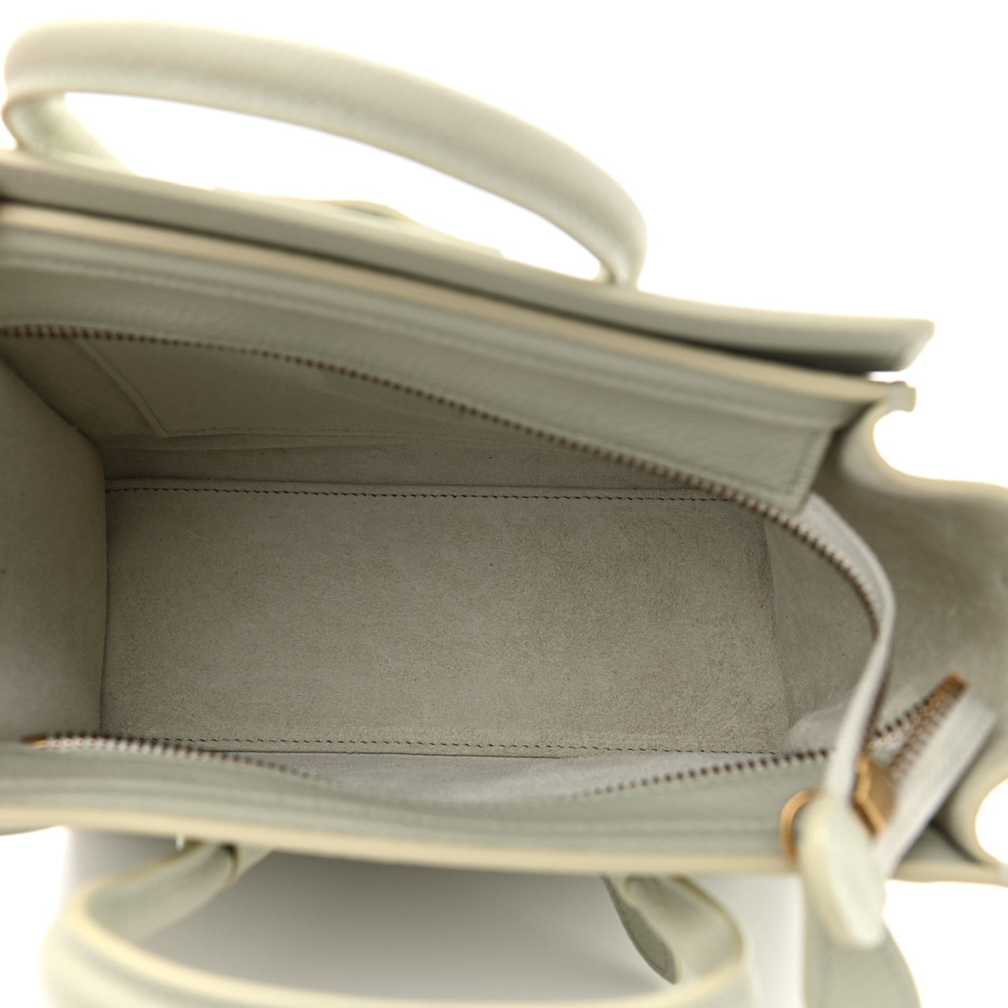 Drummed Calfskin Nano Luggage Vert D'eau