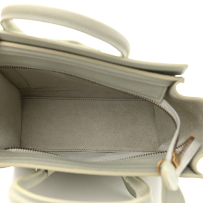 Celine Drummed Calfskin Nano Luggage Vert D'eau 5 of 10