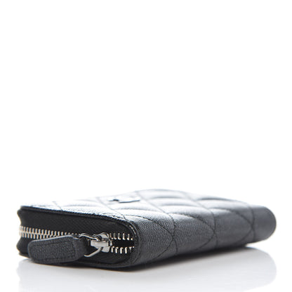 Chanel Iridescent Caviar Quilted Zip Coin Purse Black 4 of 8