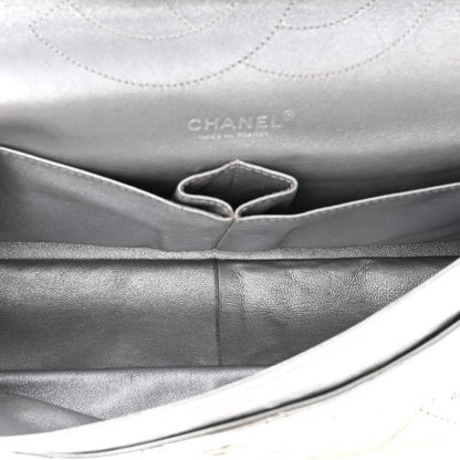 Chanel Metallic Aged Calfskin Quilted 2.55 Reissue 227 Flap Silver 4 of 8