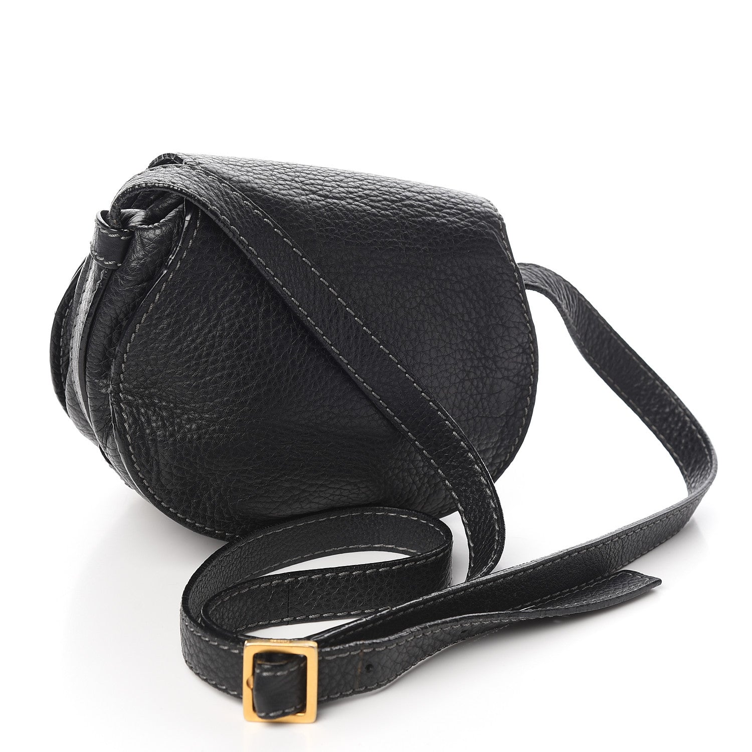 Chloe Calfskin Mini Marcie Round Crossbody Bag Black 2 of 11