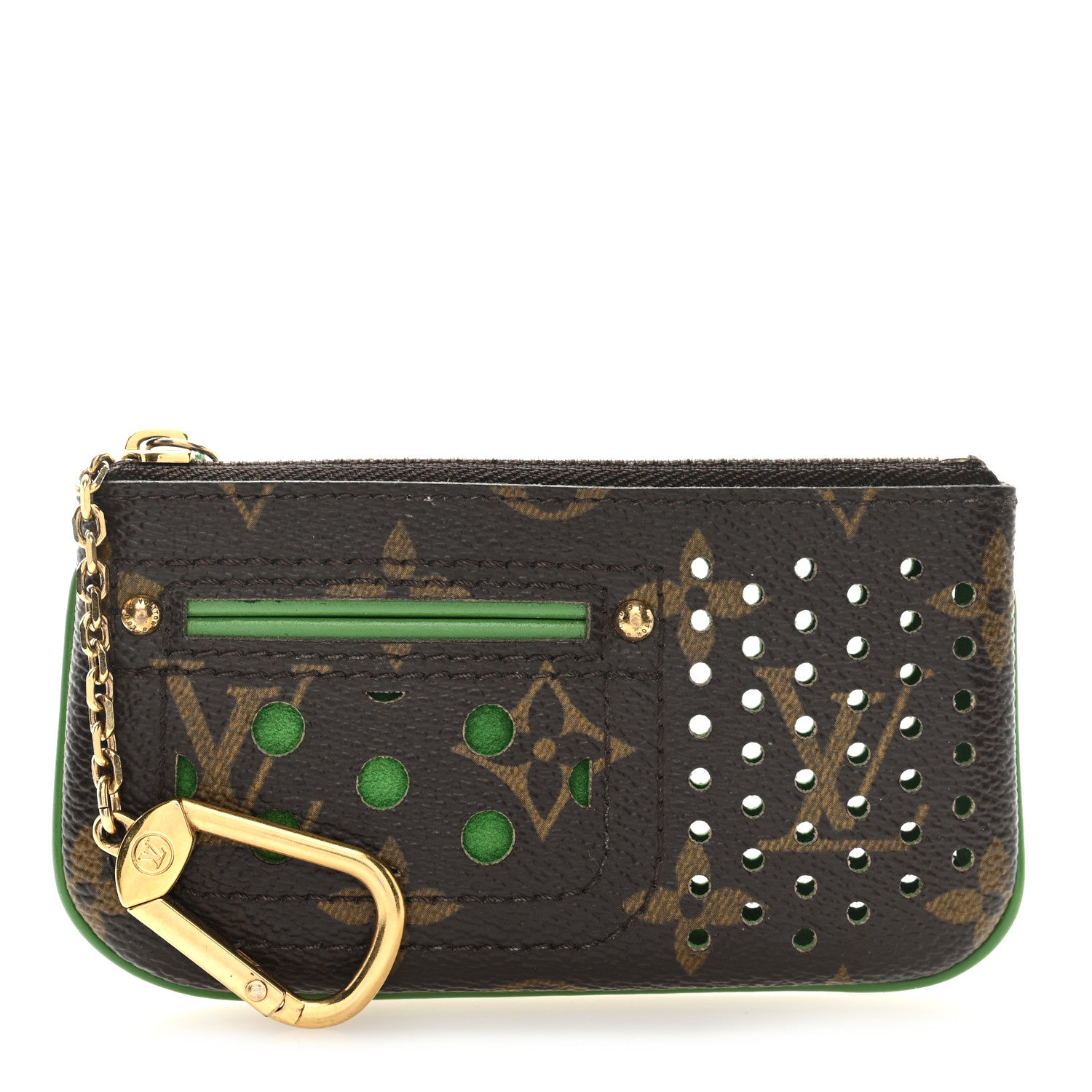 Louis Vuitton Monogram Perforated Key Pouch Green 1 of 6