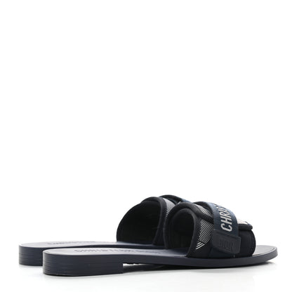 Christian Dior Technical Stretch Fabric Camouflage Dio(r)evolution Slide Sandals 38 Deep Blue 4 of 9