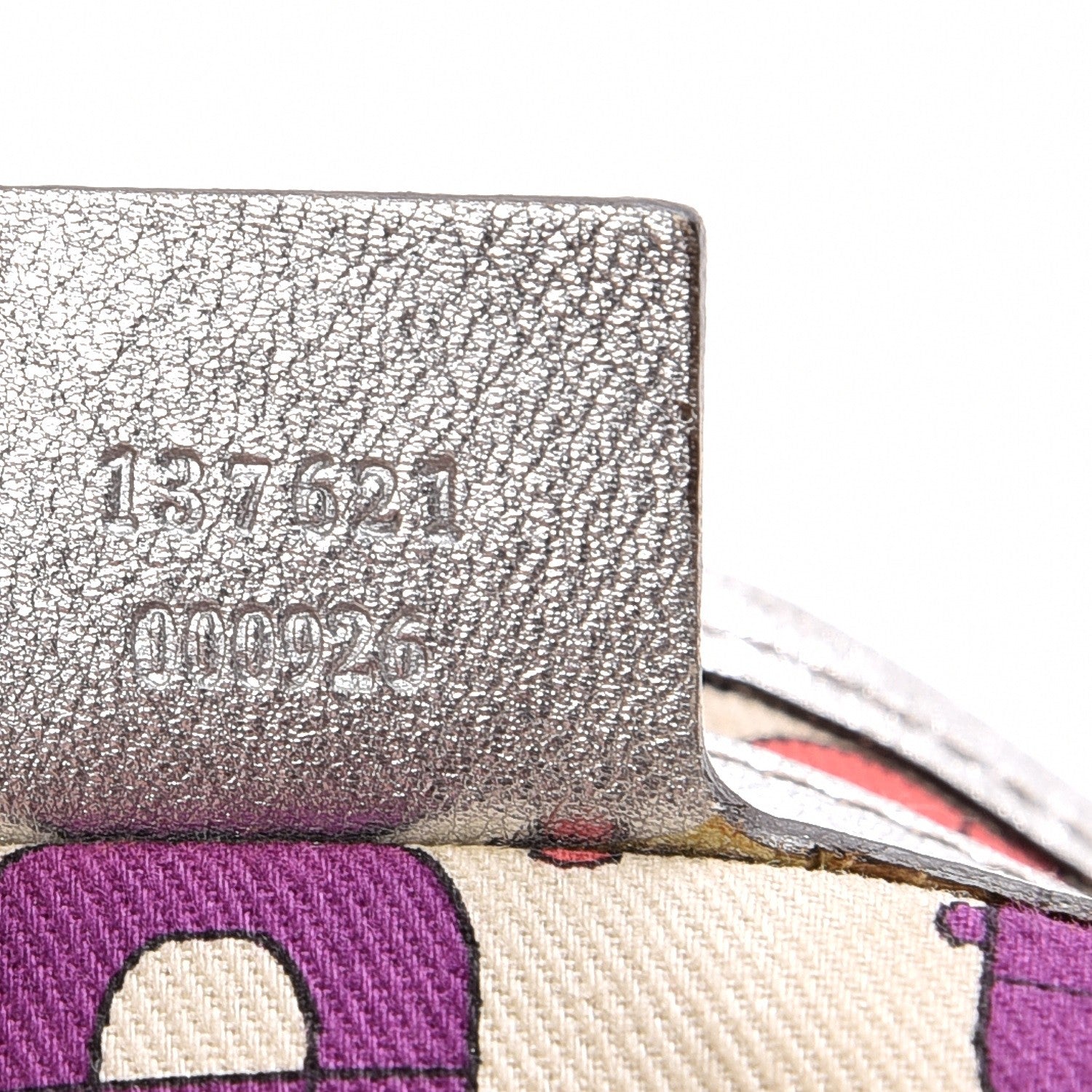 Gucci Metallic Guccissima Medium Pelham Shoulder Bag Silver 7 of 7