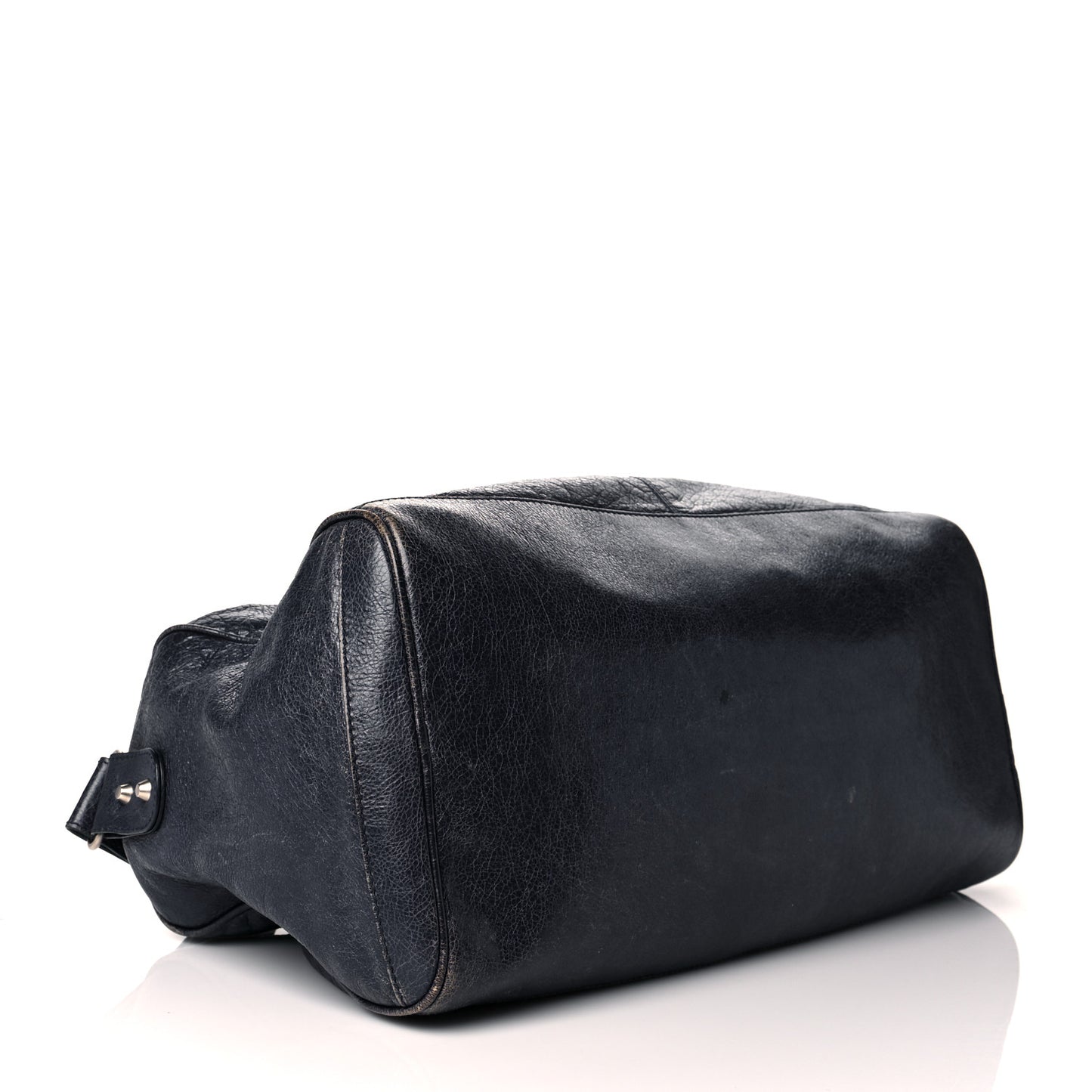 Agneau Classic Hardware Small Squash Duffel Bag Bleu Nuit