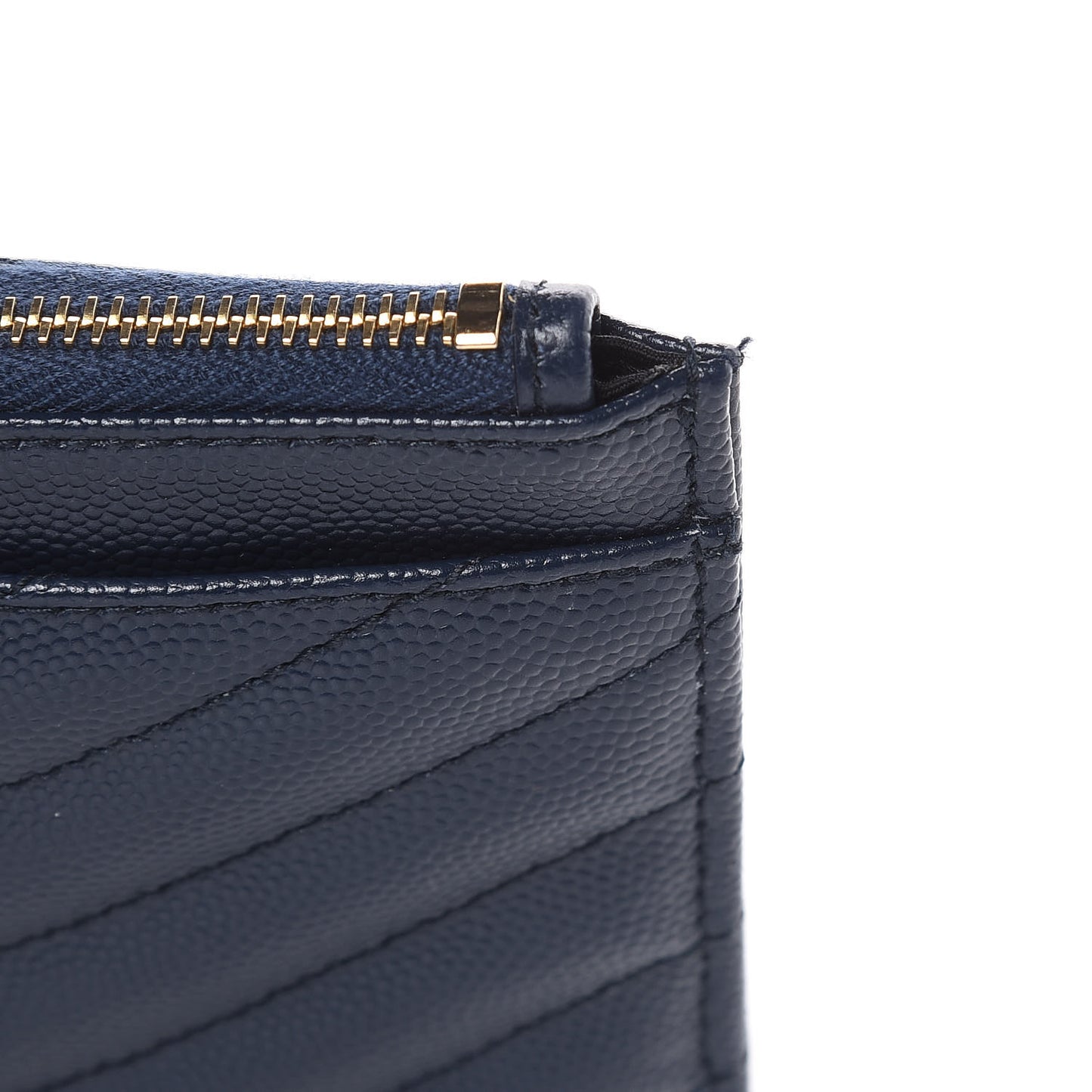 Grain De Poudre Chevron Monogram Bill Pouch Navy
