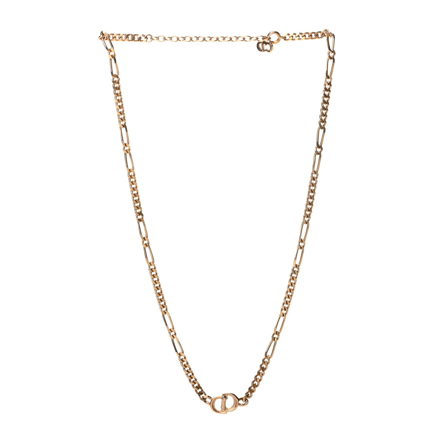 Metal CD Necklace Gold