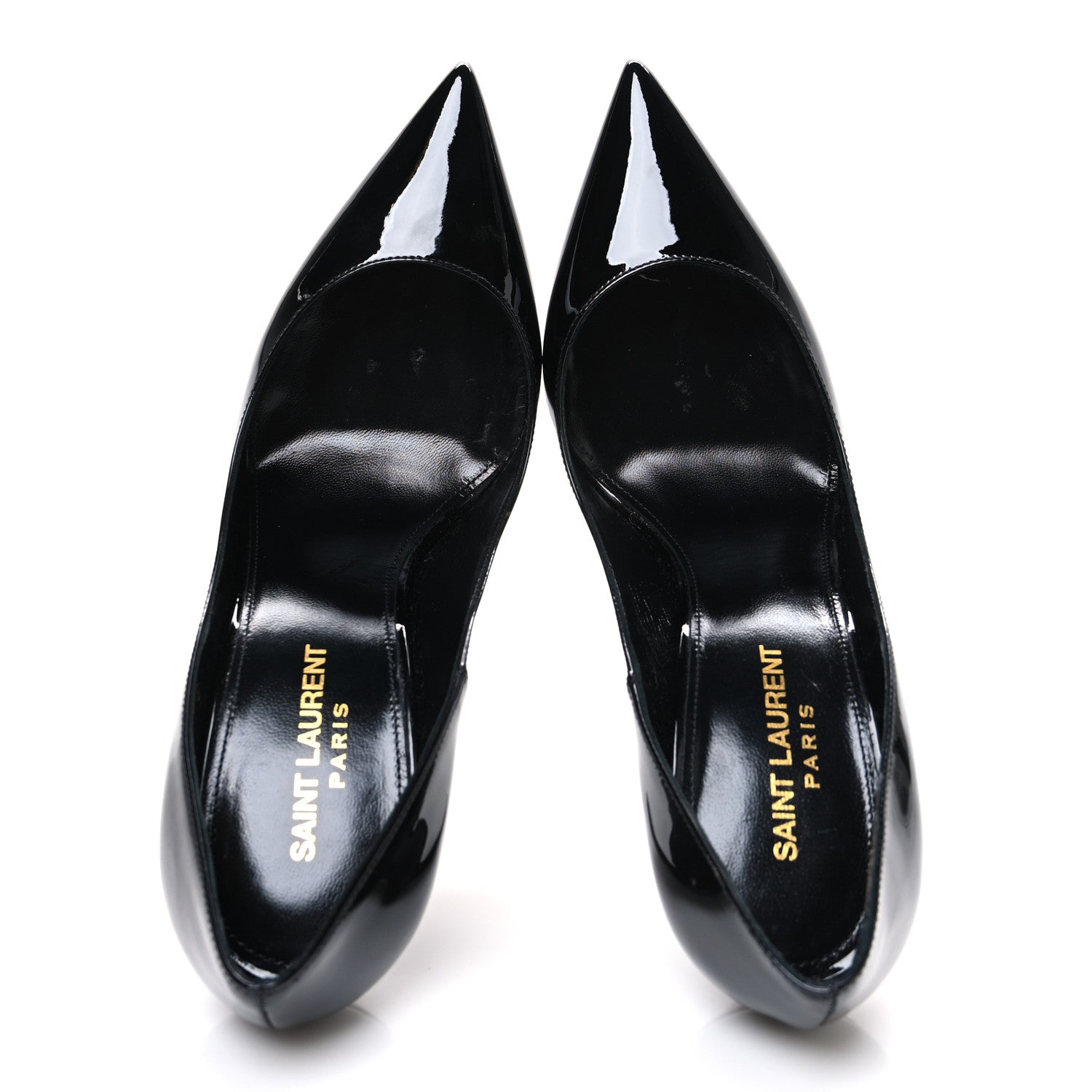 Saint Laurent Patent Calfskin Zoe 105 Pumps 38 Black 2 of 11
