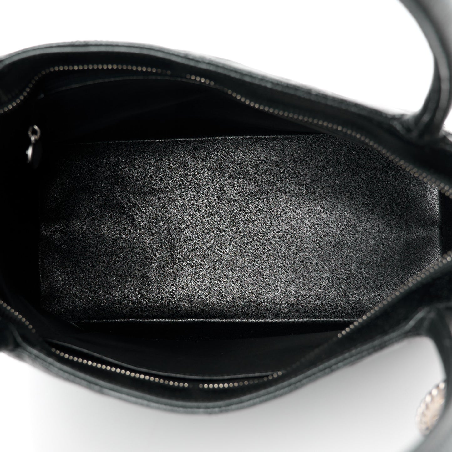 Caviar Quilted Medallion Tote Black