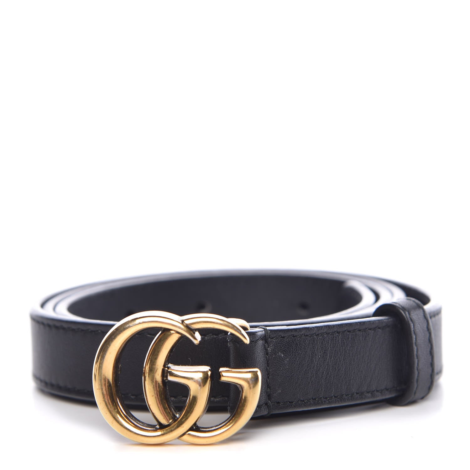 Gucci Calfskin Double G 20mm Belt 90 36 Black 1 of 6