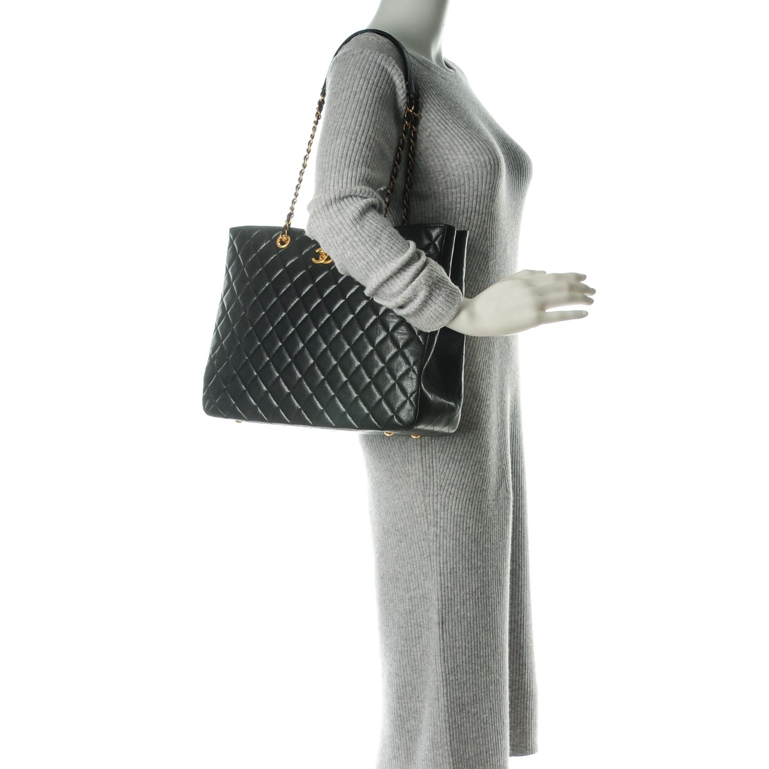 Chanel Caviar Quilted Timeless Tote Black 2 of 8