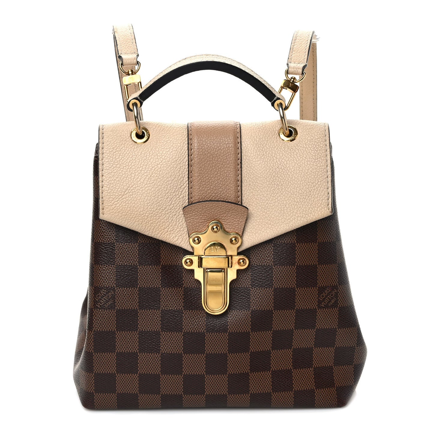 Damier Ebene Clapton Backpack Creme